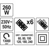 YATO svyruojantis šlifuoklis 260W 90x187mm 82230