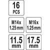 Toya Sa Poland Žvakės sriegio lizdo remonto rinkinys | M14 x 1,25 mm | 16 vnt. (YT-17580)