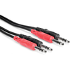 Kabelis Hosa 6,3 mm x2 lizdas – 6,3 mm x 2 2 m juoda lizdas (CSS-202)