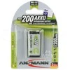 Akumuliatorius 6HR61 (E-Block, R22, 6R61, 6F22) 8.4V 200mAh Ni-Mh ANSMANN