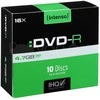 1x10 Intenso DVD-R 4,7GB 16x greitis, plonas dėklas