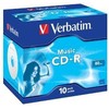 VERBATIM audio CD-R 80 min. / 700 MB 16x 10 pakelių papuošalų dėklo krištolinis paviršius, spalvinkite gyvai