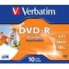 DVD-R Verbatim [ brangakmenių dėklas 10 | 4,7 GB | 16x | spausdinimui ]