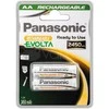 1x2 Panasonic Akku NiMH Mignon AA 2450 mAh įkraunamas Evolta