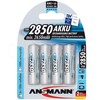 1x4 Ansmann NiMH dešinė. 2850 Mignon AA 2650 mAh baterija