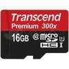 Atminties kortelė TRANSCEND 16GB Micro SDHC 10 klasės UHS-I kortelė
