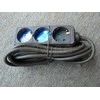REV Socket line 3 kartus 3,0 m juodas