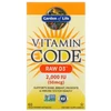 Garden of life Vitamin Code Raw D3 - Vitaminas D3 visavertis su antioksidantais, fermentais ir probiotikais. Bioaktyvus kompleksas, 120 vegkapsulių