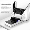 CP GameBox PS5 Divu ligzdu Lādētājs Dokstacija priekš Play Station 5 Pultīm ar USB-C &amp; LED gaismu Melna