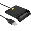 CP ID2 USB 2.0 ID kartes lasītājs 80cm vads 420 Kb/s (6.5x6cm) Melns