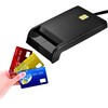 CP ID2 USB 2.0 ID kartes lasītājs 80cm vads 420 Kb/s (6.5x6cm) Melns