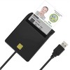 CP ID2 USB 2.0 ID kartes lasītājs 80cm vads 420 Kb/s (6.5x6cm) Melns