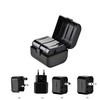 CP TR1 Ceļojumu Strāvas ligzdas 3in1 Multi adapteris UK 3-pin - Euro 2pin - US (USA) - Āzijas + Uzglabāšanas kaste