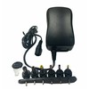 CP UCH1 Universal 12/30W (Maks. 2,1A) Barošanas adapteris + USB 3-12V manuāls slēdzis un 6 spraudņi juodas (OEM)