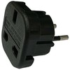 iLike CP UK2 Strāvas ligzdas pāreja - no UK 3pin uz Euro Ligzdu - UK uz EU adapteris Melna (OEM)