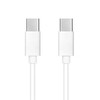 CP USB-C uz USB-C PD 60W 3A Super Ātras Uzlādes 1m Universāls Kabelis ar 8mm gariem konektoriem Balta