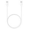 CP USB-C uz USB-C PD 60W 3A Super Ātras Uzlādes 1m Universāls Kabelis ar 8mm gariem konektoriem Balta