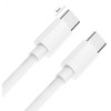 CP USB-C uz USB-C PD 60W 3A Super Ātras Uzlādes 1m Universāls Kabelis ar 8mm gariem konektoriem Balta