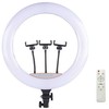 Elight SR18 46cm LED apgaismojošais gredzens ar 3x smartfona turētāju + 220V adapteri + BT tālvadības pulti Melns