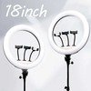 Elight SR18 46cm LED apgaismojošais gredzens ar 3x smartfona turētāju + 220V adapteri + BT tālvadības pulti Melns