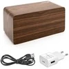 Evelatus EMC01 Digitāls Koka kubs Pulkstenis Modinātājs uzrāda mitrumu temperatūru + USB lādētājs Tumša koka