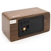 Evelatus EMC01 Digitāls Koka kubs Pulkstenis Modinātājs uzrāda mitrumu temperatūru + USB lādētājs Tumša koka