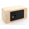 Evelatus EMC01 Digitāls Koka kubs Pulkstenis Modinātājs uzrāda mitrumu temperatūru + USB lādētājs Dzeltens