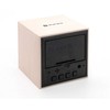 Evelatus EMC02 Digitāls koka kuba Pulkstenis Modinātājs ar termometru + USB adapteris Balts