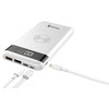 Evelatus EPB05 10000mAh Power Bank X2 USB / Micro USB-C Lightning + 10W bezvadu uzlādētājs balts
