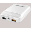 Evelatus EPB07 10000mAh Kompakts Power Bank x2 USB Ātrs 18W uzlāde Balta