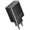 Evelatus ETC06 Premium Tīkla Adaptīvs Lādētājs EU 3 Portu 32W USB-C / USB-A2 ETC06 Melna