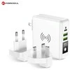 Daugiafunkcis įkroviklis Forcell F-Energy 4in1 2 x USB A + USB C 15W + išorinė baterija 8000mAh + belaidis įkrovimas baltas