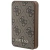 Guess Powerbank indukcinis 15W GUPB5FP4EMGW 5000mAh rudos spalvos 4G Leather Metal Logo MagSafe