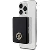 Guess Powerbank indukcinis 15W GUPBM5AL4DMK 5000mAh juodos spalvos MagSafe 4G Strassed Metal Logo
