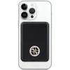 Guess Powerbank indukcinis 15W GUPBM5AL4DMK 5000mAh juodos spalvos MagSafe 4G Strassed Metal Logo