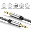 iLike AX1 Izturīgs Pīta vada 1m Aux Jack kabelis 3.5mm spraudnis uz 3.5mm spraudnis 2-line Sudraba (OEM)