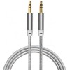 iLike AX1 Izturīgs Pīta vada 1m Aux Jack kabelis 3.5mm spraudnis uz 3.5mm spraudnis 2-line Sudraba (OEM)