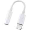 iLike AX5 Turīgs TPE audio vads adapteris no Lightning vīrišķis uz 3.5mm spraudnis balts DAC versija (OEM)