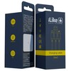 iLike CCI02 Pīta auduma izturīgs USB 3in1 Kabelis ar USB uz Micro USB / Lightning / Type-C 1m Sarkans