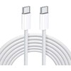 iLike CP CBL5 Pītas virves 65W PD USB-C uz USB-C Datu un uzlādes 1m Vads Balts (OEM)