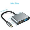 iLike HD4 2in1 Video Adapteris - Pārveidotājs no USB-C uz Hdmi 4K 30Hz / VGA monitors Sudraba (OEM)