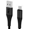 iLike ICM01 Izturīgs TPE USB uz Micro USB Universālais Lādētāja Kabelis 1m Melns