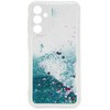 iLike Samsung Galaxy A55 Silikoninis dėklas Vanduo Glitter Mėlyna