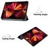 Dėklas na tablet iLike Galaxy Tab A8 10.5 (2021) X200 / X205 / X207 Tri-Fold Eco-Leather* Stand Case Juodas