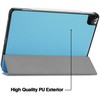Dėklas na tablet iLike Galaxy Tab S9 Plus 12.4 Tri-Fold Eco-Leather* Stand Case Sky Mėlyna
