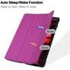 iLike Galaxy Tab S9 FE Plus Tri-Fold Eco-Leather Stand Case Violetinė