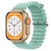 iWear S1 Grooved Soft Silicone 20mm strap for Apple Watch 49mm / 45mm / 44mm / 42mm Light Žalias