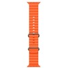 iWear S1 rievėtas minkštas silikoninis 20 mm dirželis, skirtas Apple Watch 49 mm / 45 mm / 44 mm / 42 mm Oranžinis