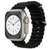 iWear S1 rievėtas minkštas silikoninis 20 mm dirželis Apple Watch 49mm / 45mm / 44mm / 42mm Juodas