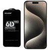 Red Pro Raudona Pro Raudonas PRO 6D Viso veido klijai 9H Grūdintas stiklas skirtas Apple iPhone 15 Plus su juodu rėmeliu